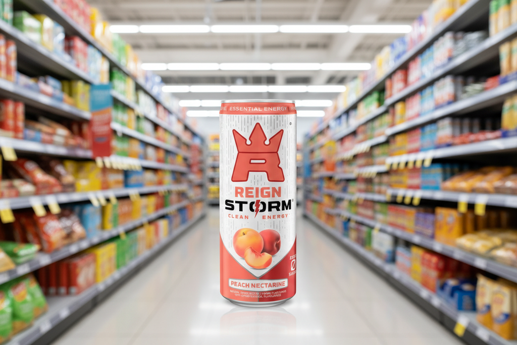 12 x Reign Storm Peach Nectarine 355Ml
