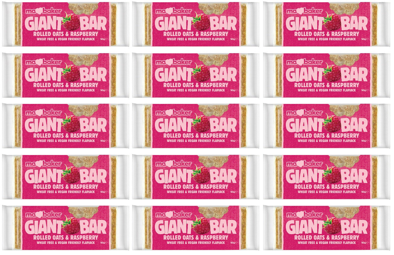 15 x Giant Bar Bite Raspberry Flapjack - 42g