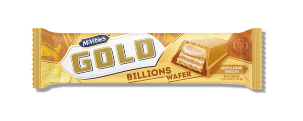 24 x Mcvitie's Gold Billions Wafer Golden Caramel Chocolate 39G