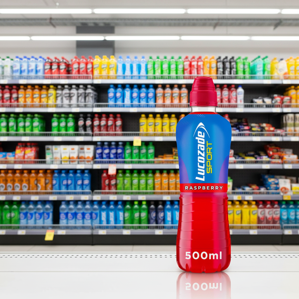 12 x Lucozade Sport Drink Raspberry 500Ml