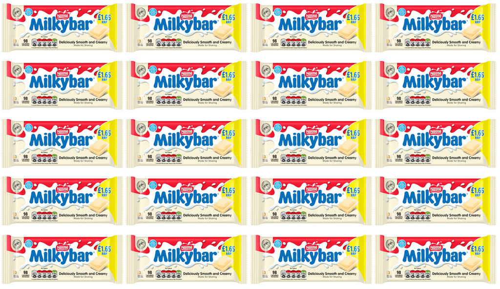 20 x Nestle Milkybar White Large Bar - 90GM