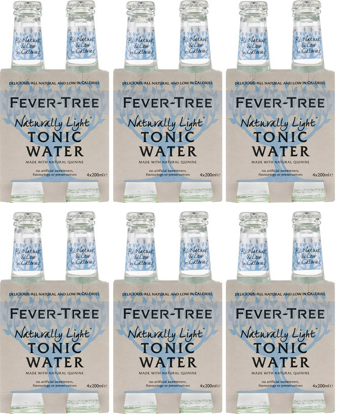6 x Fever-Tree Naturally Light Tonic Water 4X200Ml