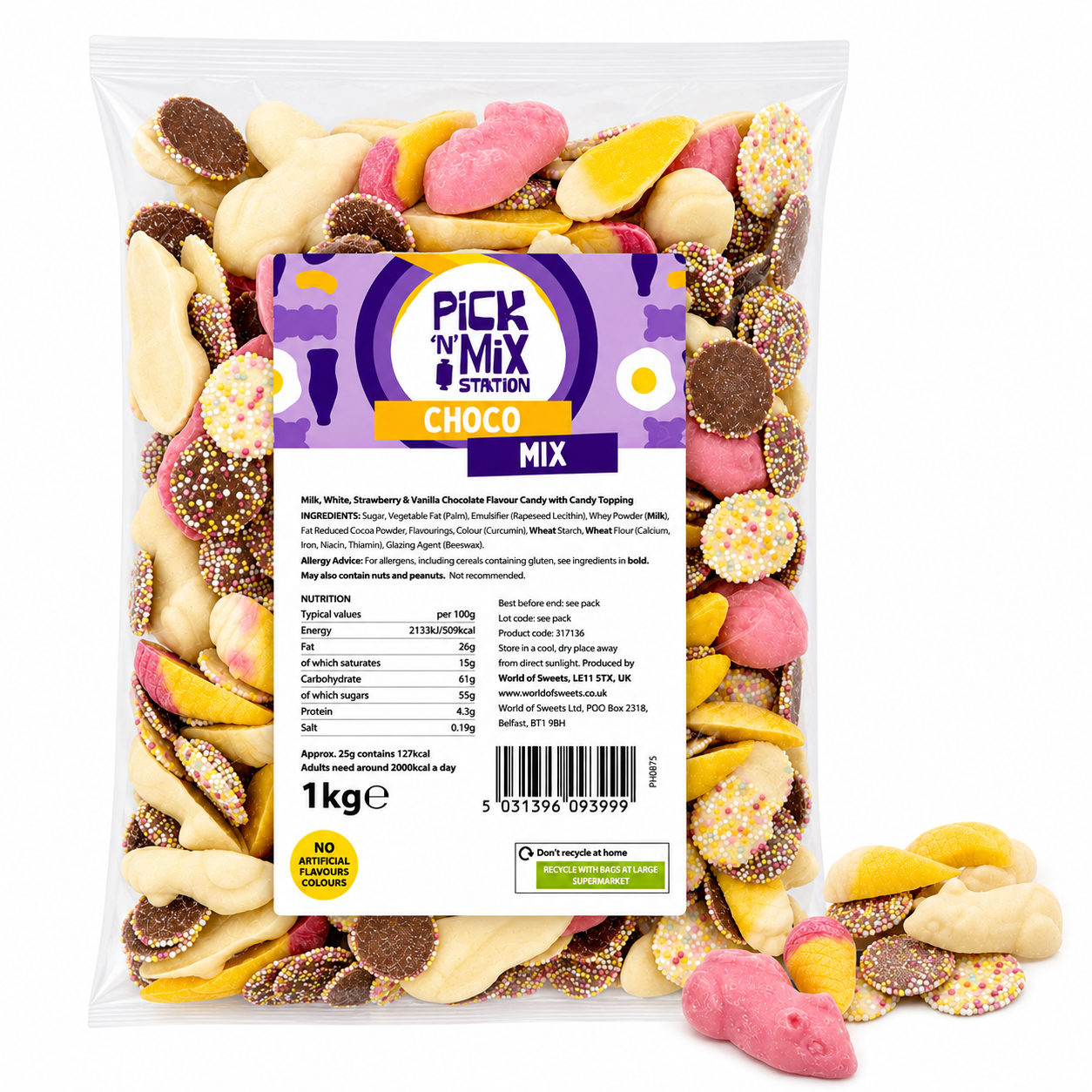 1kg Chocolate Sweets Mix Bag