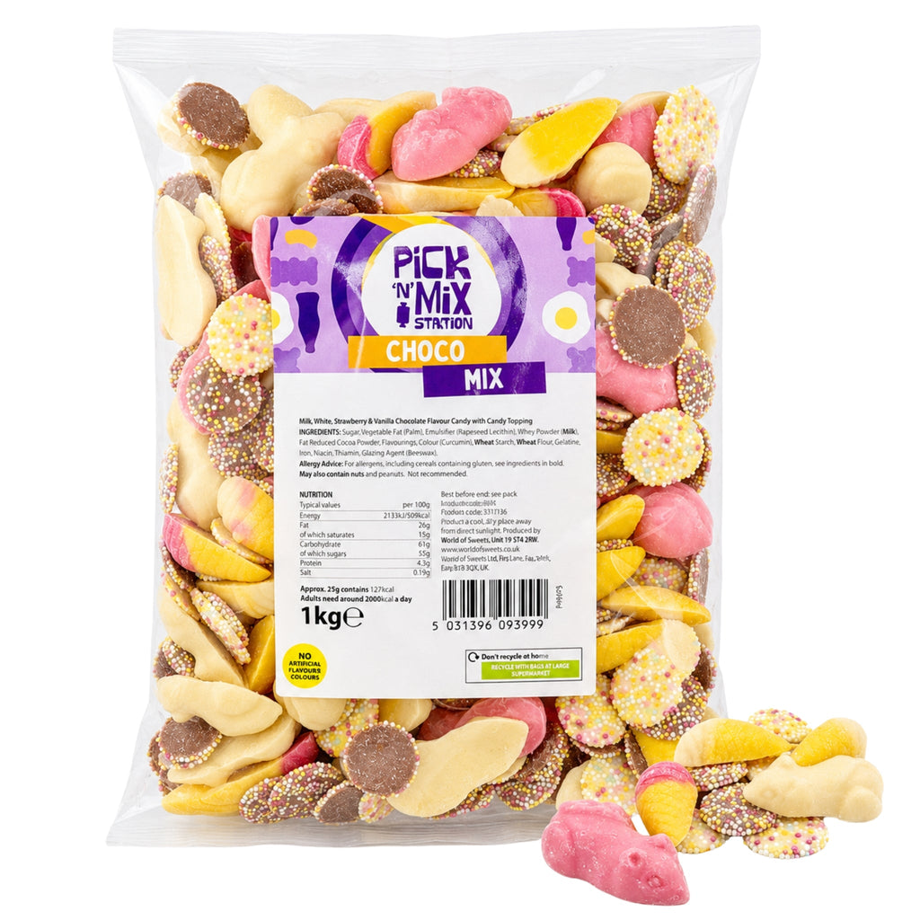1kg Chocolate Sweets Mix Bag