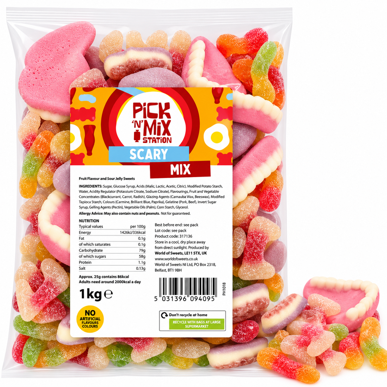 1kg Scary Sweets Mix Bag