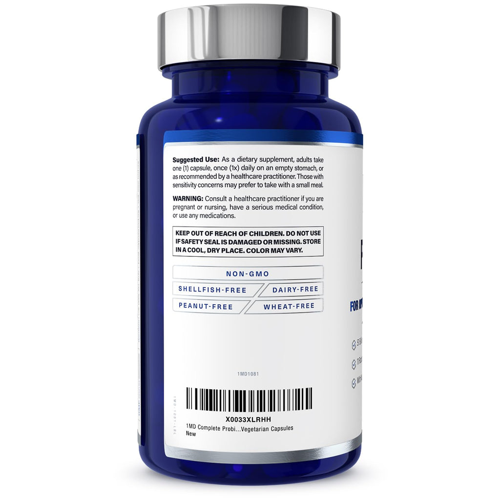 1MD Complete Probiotics Platinum | 51 Billion CFU, 11 Strains, Dairy-Free | Digestive Health Support | 3-Pack