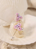 Pearl Bloom Micro Crochet Earrings