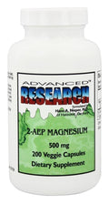 2-AEP Magnesium 500 mg | 200 Veggie Vcaps | Non-GMO, Gluten Free