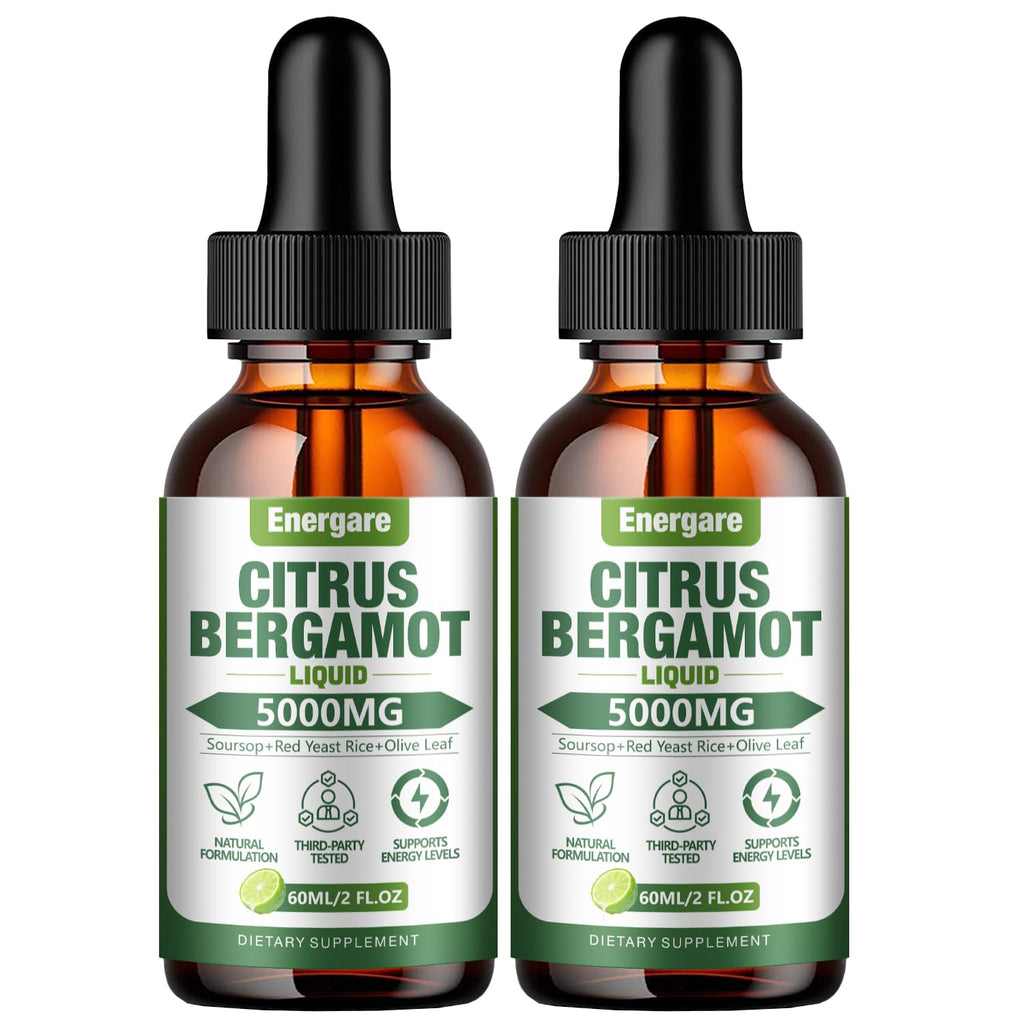 2 Pack Citrus Bergamot Liquid Drops 5000mg – Cholesterol Support (4 oz)