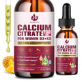 (2 Pack) Calcium Citrate with Vitamin D3 Liquid Drops for Women – 1200mg Absorption, Vitamin K2, 1 Fl Oz