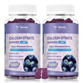 2 Pack Calcium Citrate Gummies 1200 mg – Vitamin D3 & K2, Magnesium, Zinc | Sugar Free Blueberry
