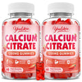 2-Pack Calcium Citrate Gummies 1200mg – Vegan, Strawberry, 120 Count