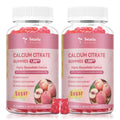 2 Pack Calcium Citrate Gummies 1200 mg – Peach Flavor, Vitamin D3 & K2