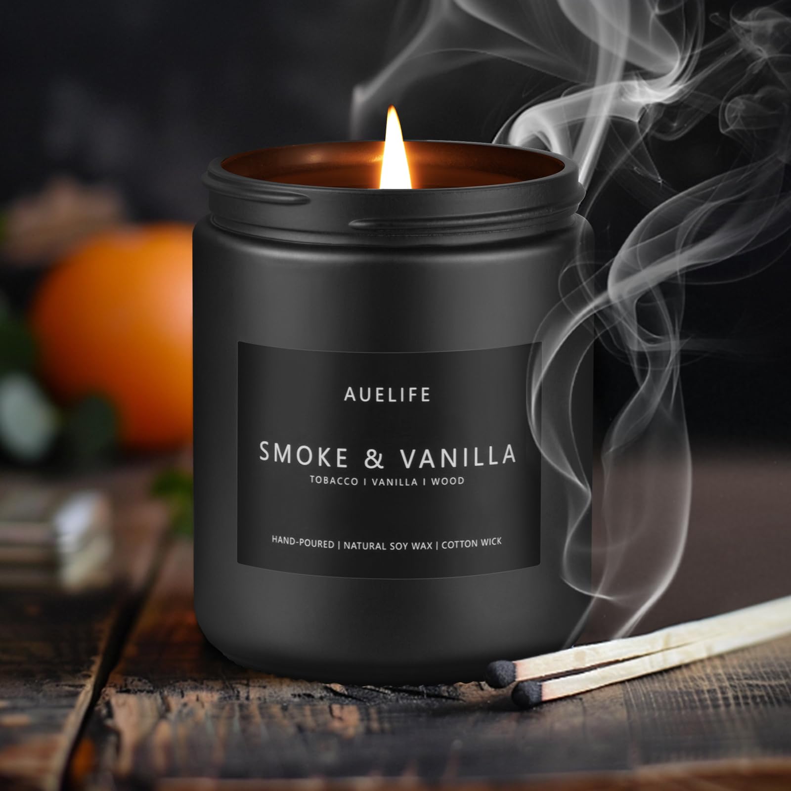2 Pack Men Candles – Smoke & Vanilla, Vintage Leather | Soy Candles for Men