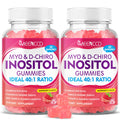 2-Pack Myo-Inositol and D-Chiro Inositol Gummies – 40:1 Ratio, Raspberry Flavor, 120 Count