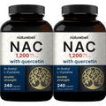 2 Pack NAC with Quercetin – 1200mg/Serving, 480 Capsules | Non-GMO