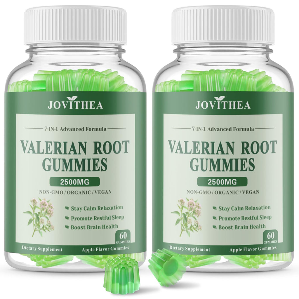 2 Pack Organic Valerian Root Gummies – Calming Sleep Support (Melatonin Free)