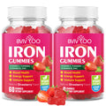 2 Pack Vegan Iron Gummies for Adults & Kids – Vitamin C, B-Complex & Zinc | 120 Gummies