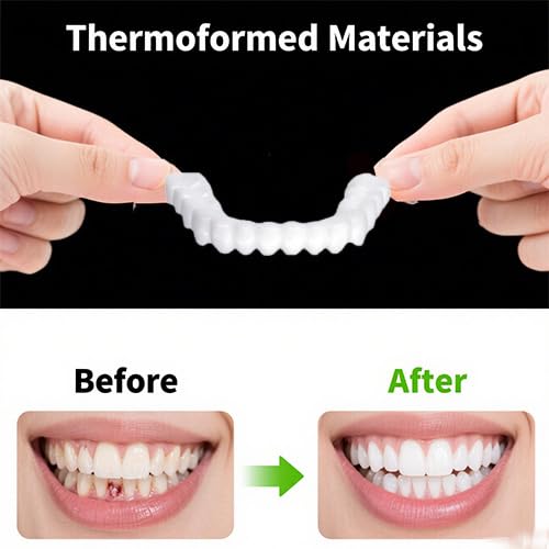 2 Pairs Universal Temporary Smile Solution - Adjustable Top/Bottom for All-Day Comfort