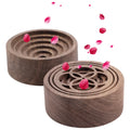 2 Pcs Walnut Wood Essential Oil Diffuser – Round Aromatherapy Diffuser