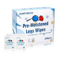 200 Count Lens Cleaning Wipes - Pre-Moistened, Individually Wrapped, Streak-Free, Fast Drying