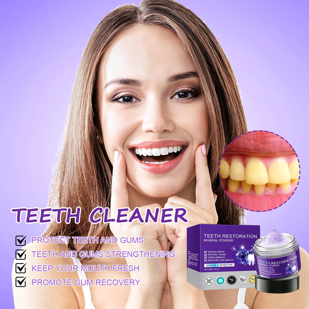 2025 Mineral Tooth Powder for Whitening, Strengthening & Gum Care - Purple