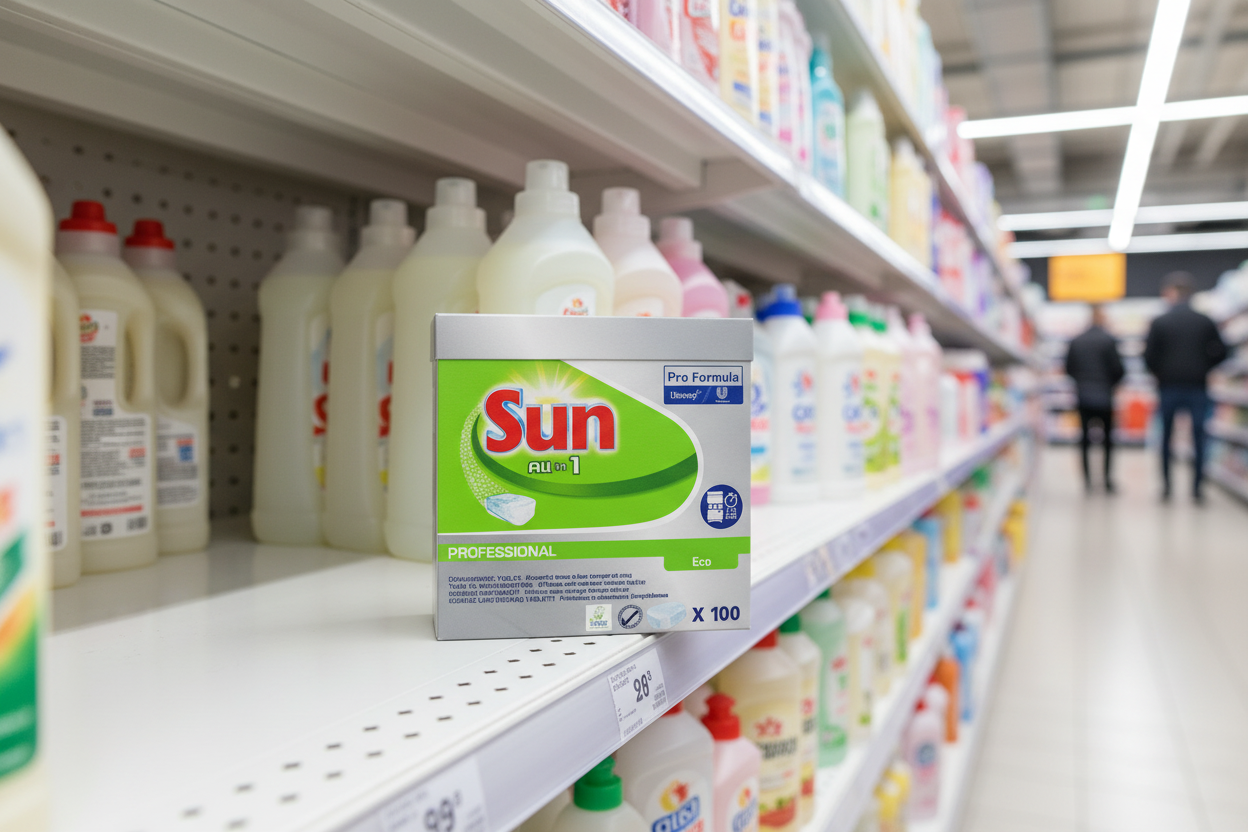 5 x Sun All In 1 Eco Professional Dishwasher Tablet 100 X 18G (1.8Kg)
