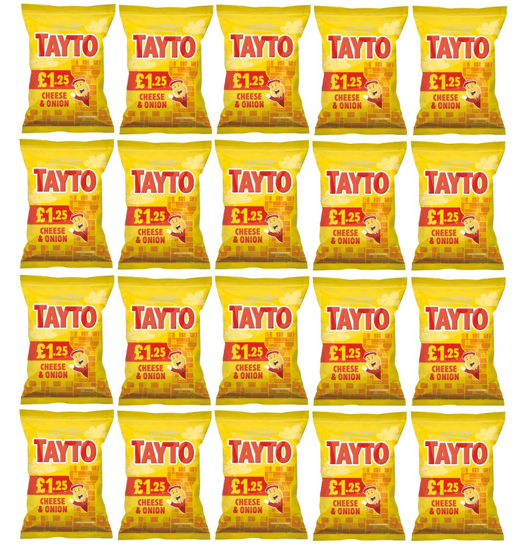 20 x Tayto Cheese & Onion Crisps - 65Gm