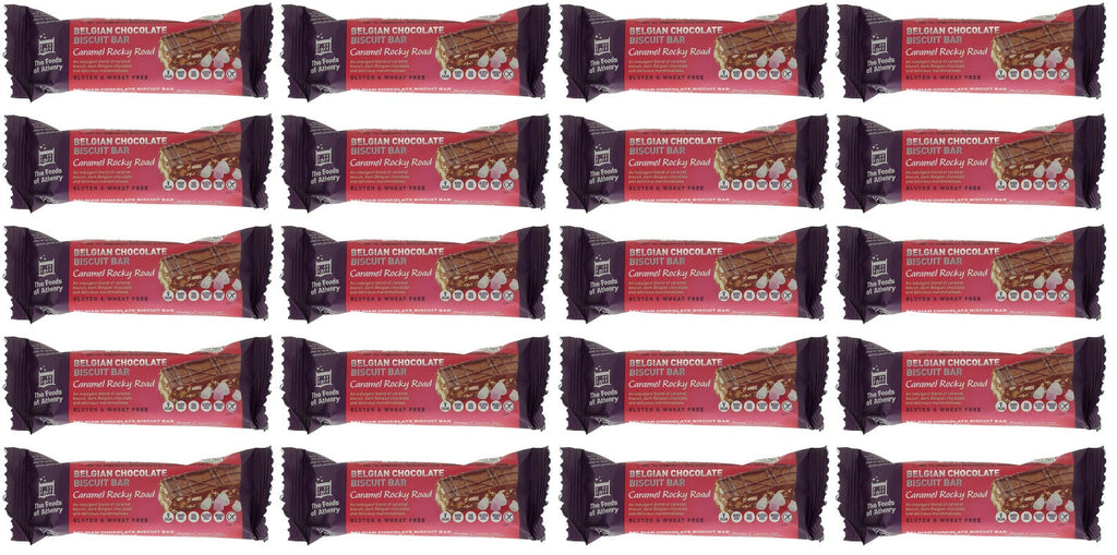 20 x The Foods Of Athenry Belgian Chocolate Biscuit Bar Caramel Rocky Road 55G