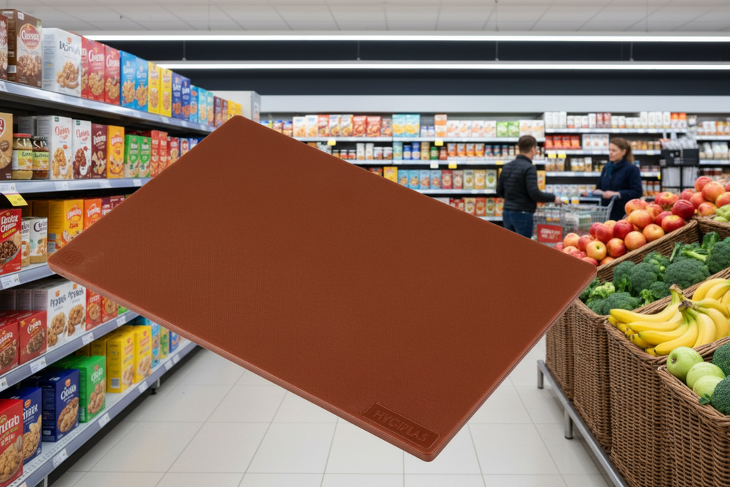 Hygiplas Low Density Brown Chopping Board 450X300Mm