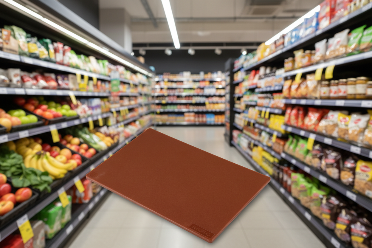 Hygiplas Low Density Brown Chopping Board 450X300Mm