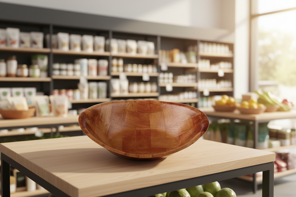 Olympia Oval Wooden Bowl 12X9