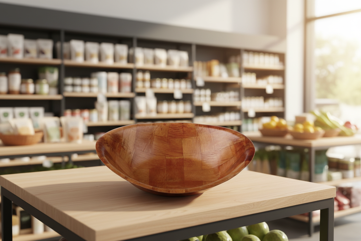 Olympia Oval Wooden Bowl 12X9