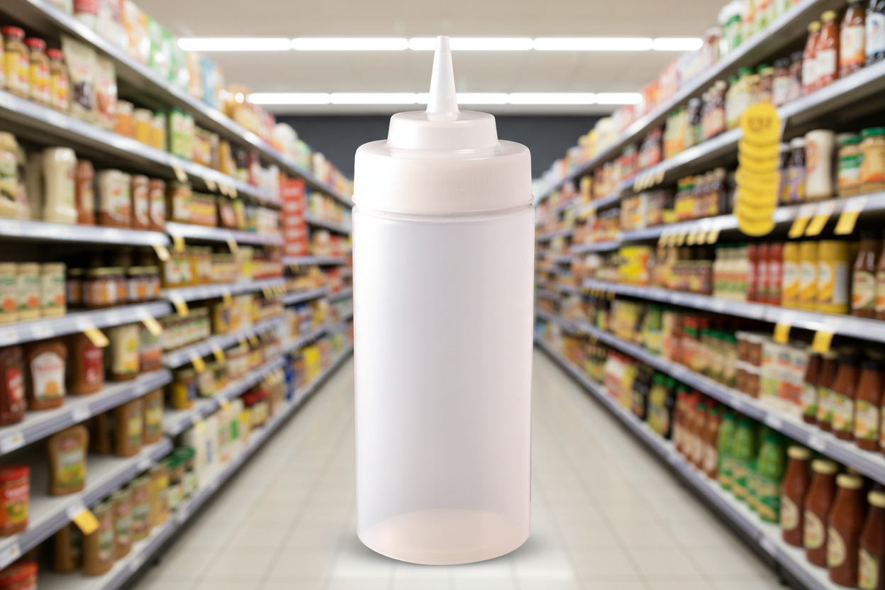 Vogue Clear Wide Neck Squeeze Bottle 16Oz