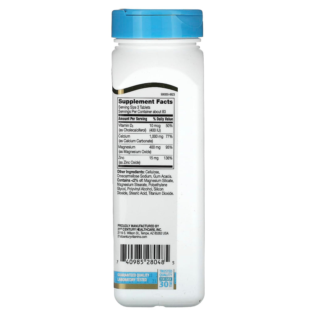 21st Century Cal Mag Zinc + D Vitamin 90 Tablets | Pack of 2