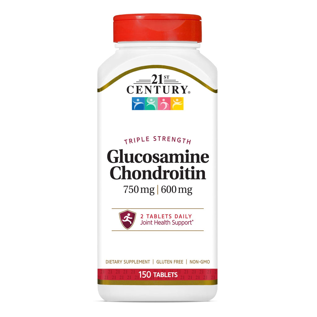 21st Century Glucosamine Chondroitin 750/600mg – Triple Strength Tablets (150 Count)