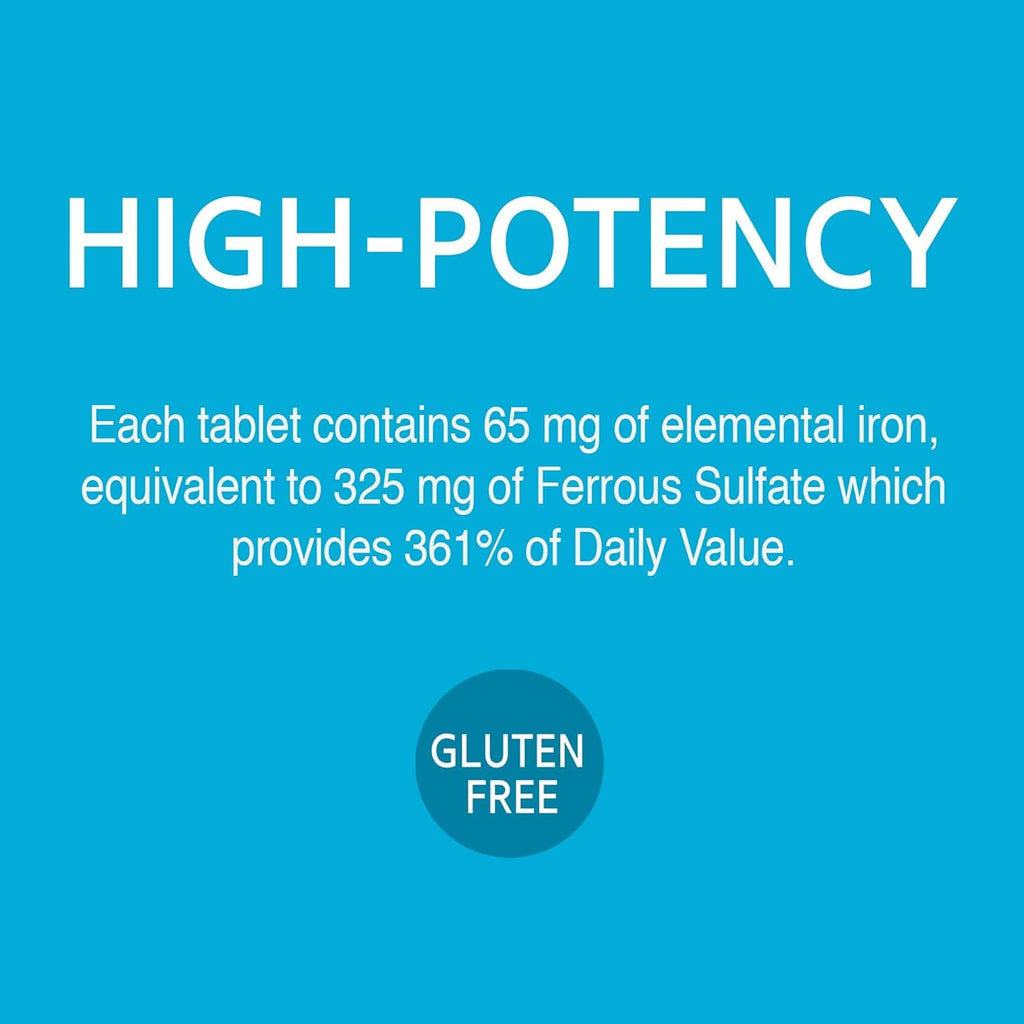 21st Century Iron Ferrous Sulfate 65 mg (325 mg) Tablets – 120 Count