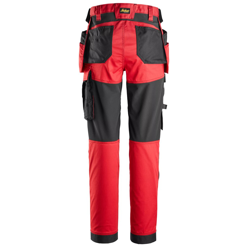 Snickers 6247 AllroundWork Women's Stretch Trousers Holster Pockets, Chilli Red
