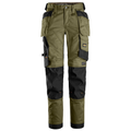 Snickers 6247 Khaki Green AllroundWork Women's Stretch Trousers Holster Pockets