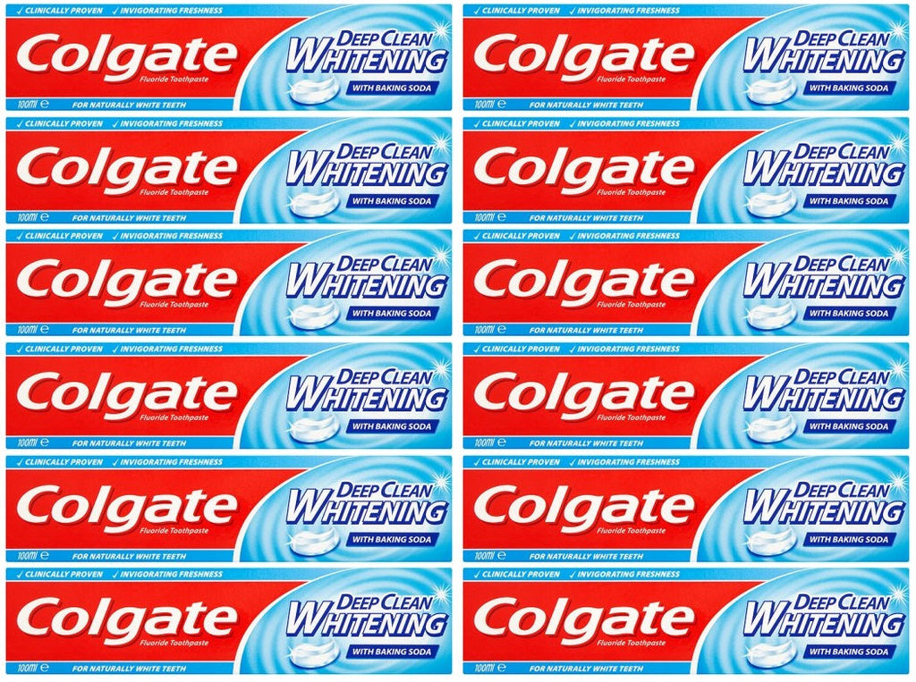 12 x Colgate Deep Clean Whitening Toothpaste With Baking Soda 75Ml