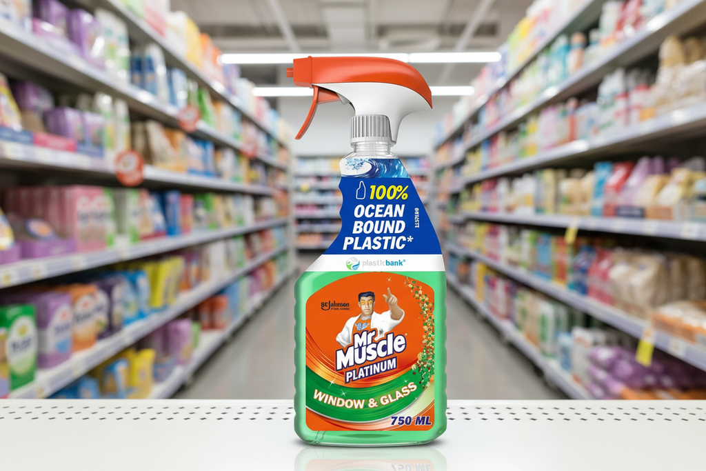 6 x Mr Muscle Platinum Window & Glass Spray 750Ml