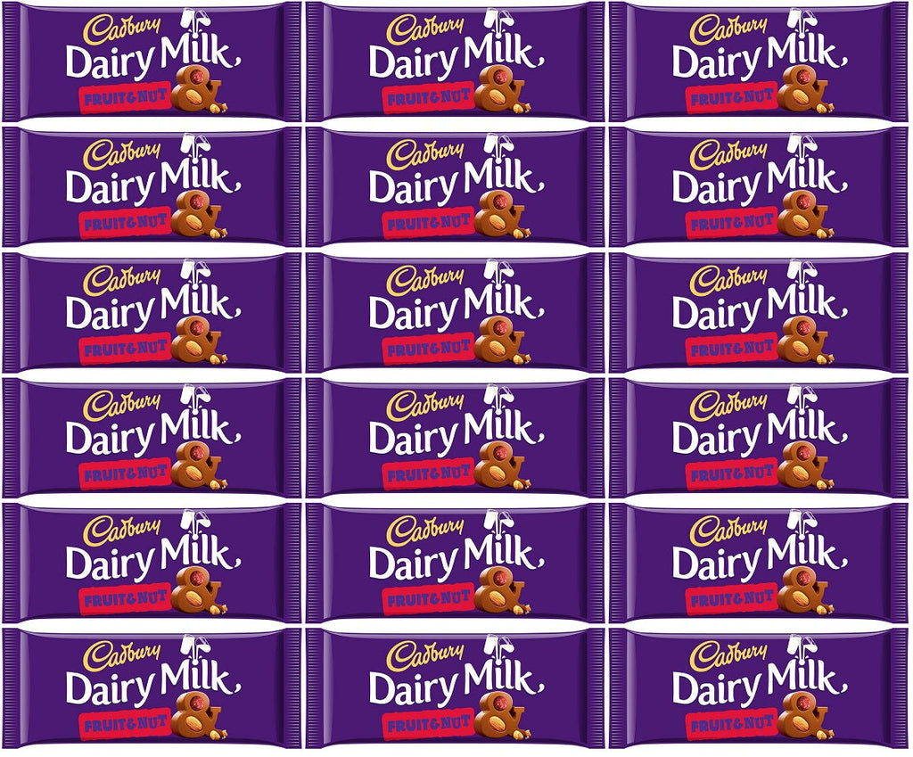 18 x Cadbury Dairy Milk Fruit And Nut Chocolate Bar 110G