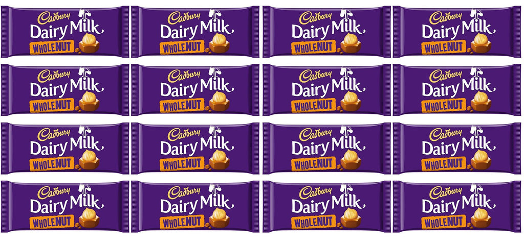 16 x Cadbury Dairy Milk Whole Nut Chocolate Bar 120G