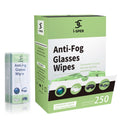 250 Count Anti-Fog Lens Wipes for Eyeglasses – Carry Box, Pre-Moistened