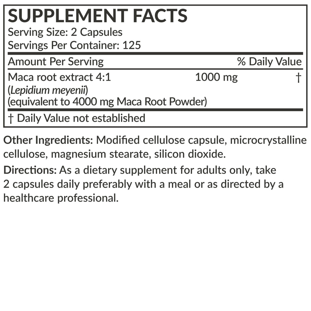 Futurebiotics Maca Root Extra Strength - Energy, Stamina & Reproductive Health | Non-GMO, 250 Vegetarian Capsules
