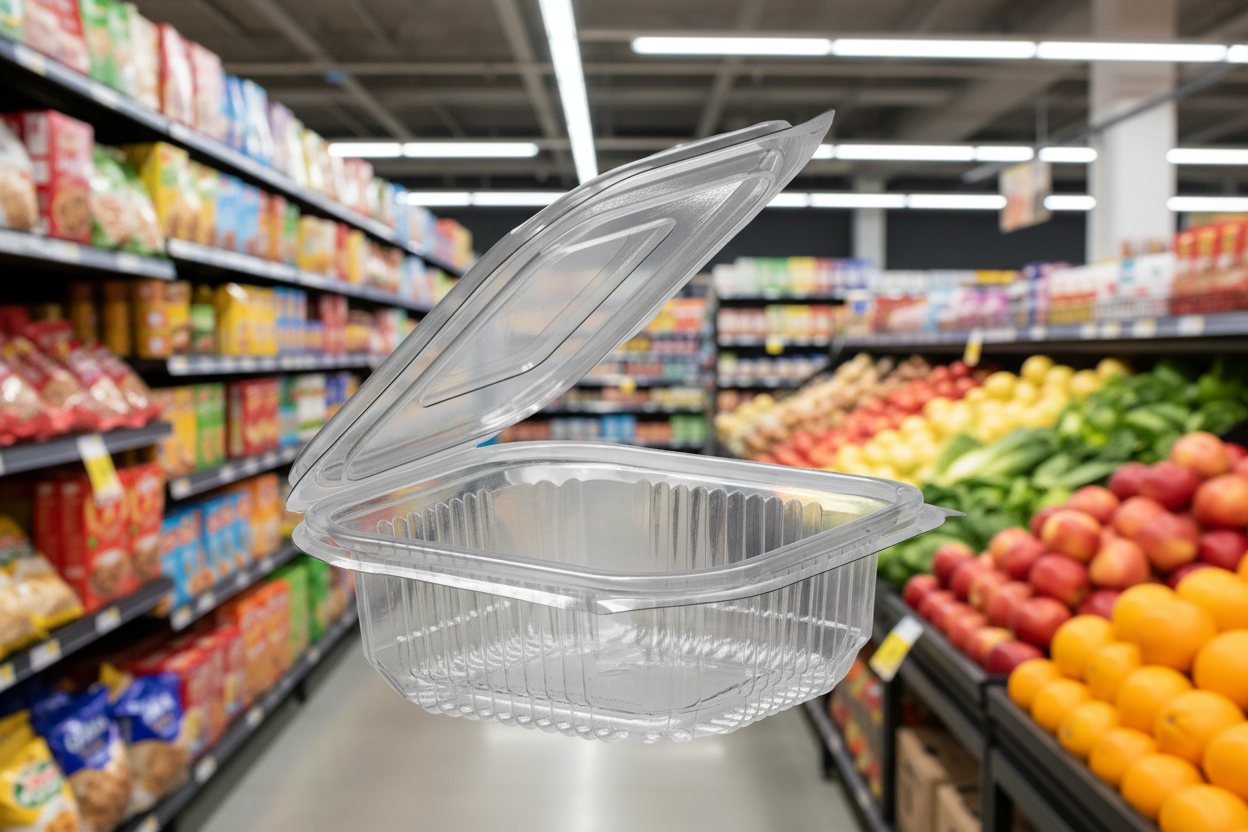 Cont Salad Sq Hinge 250Ml