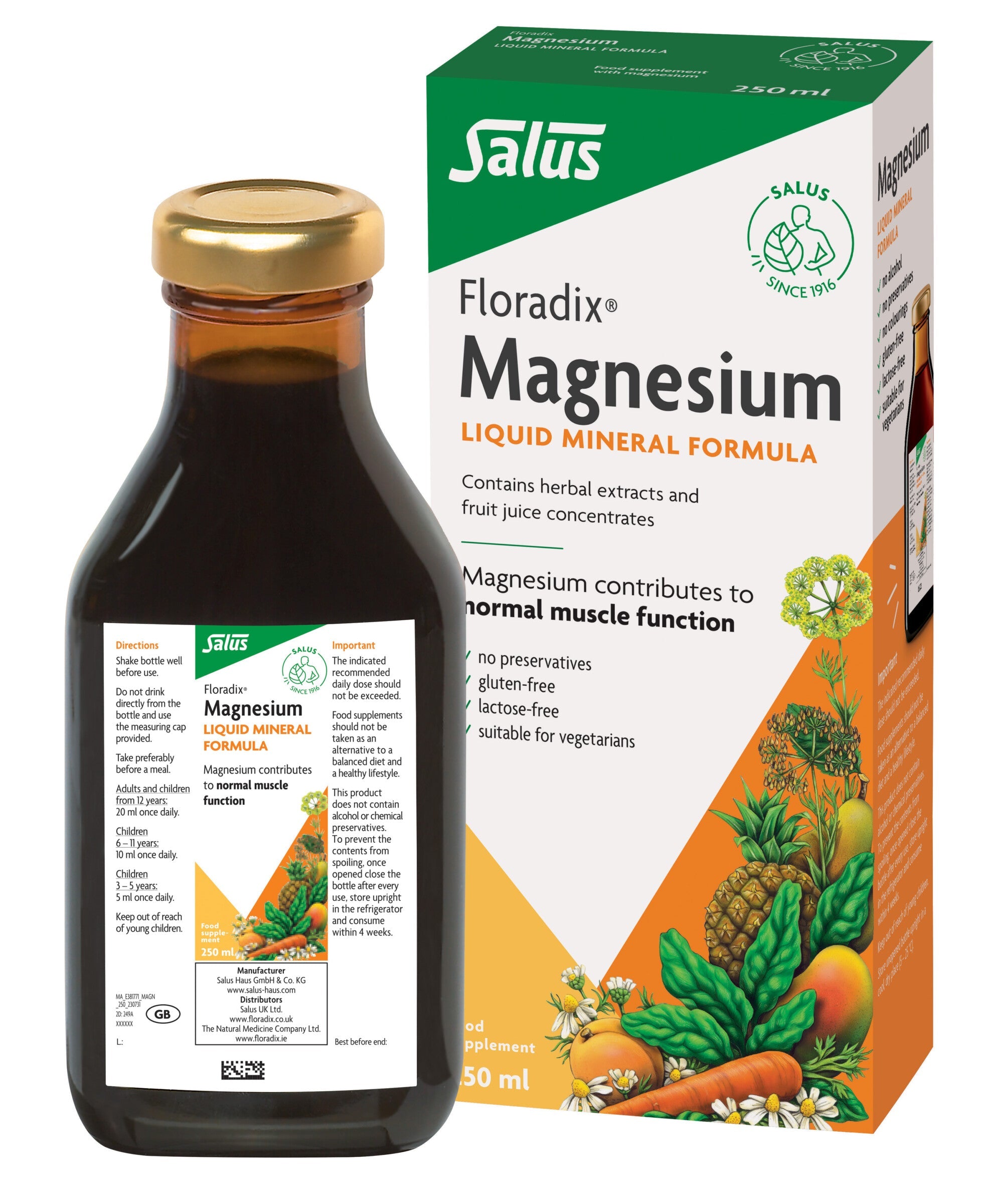 Floradix Magnesium Liquid Formula - 250ml