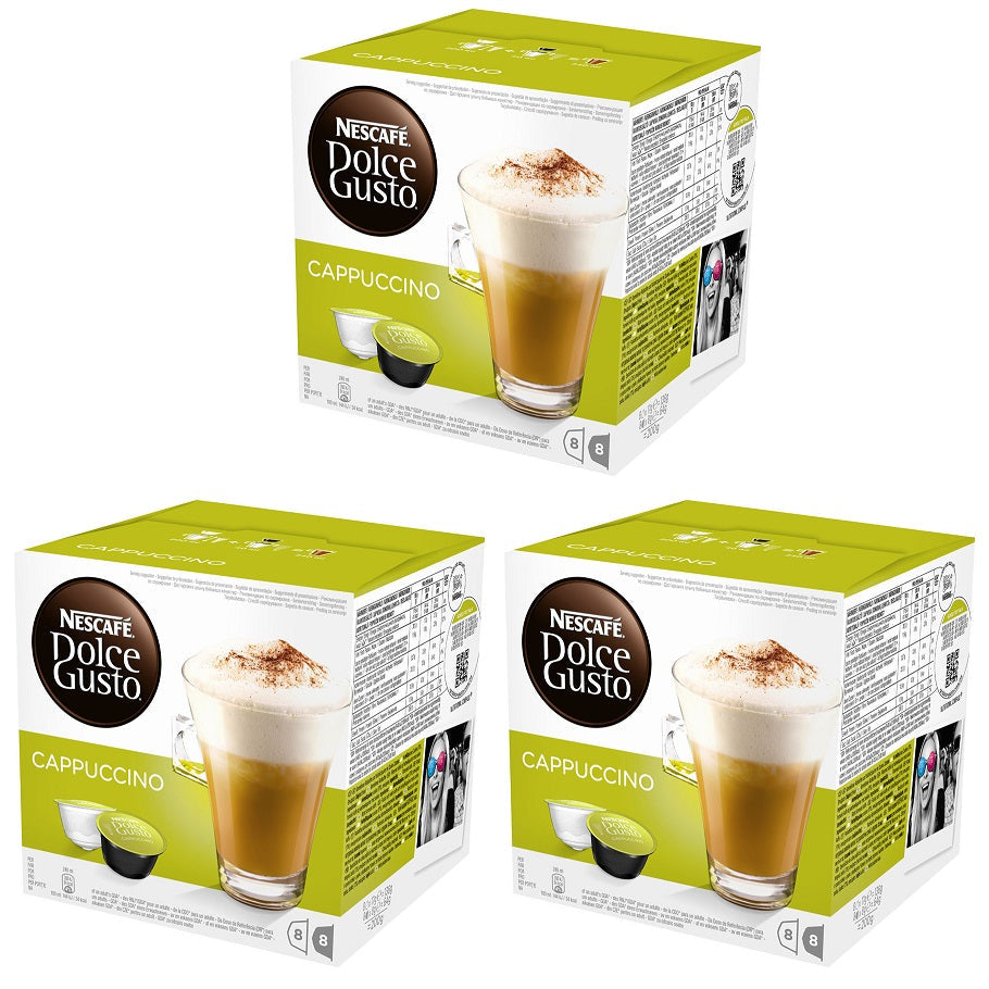 3 x Nescafé Dolce Gusto Cappucino 16 Pots 200G