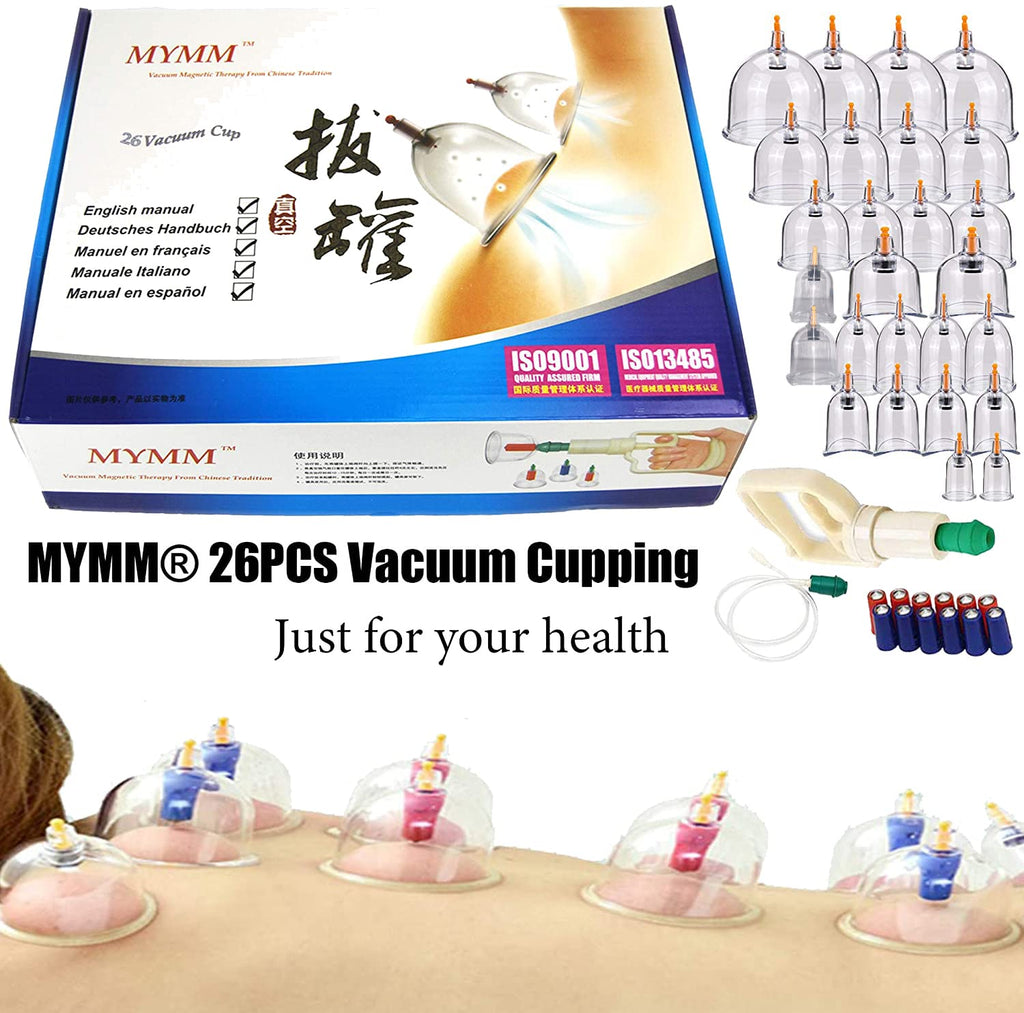 26 Cupping Cups Biomagnetic Traditional Chinese Therapy Kit | Household Vacuum Cupping Set