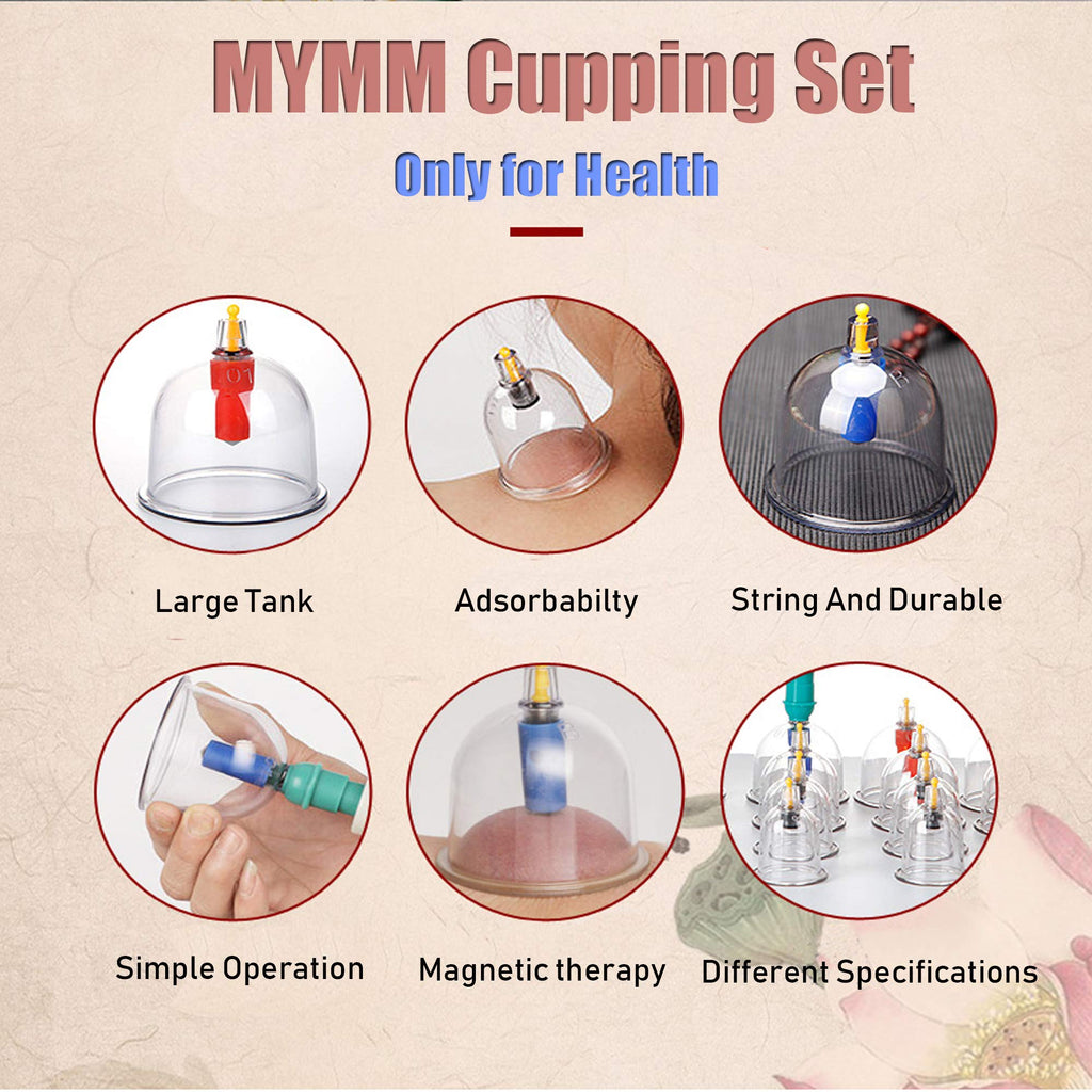 26 Cupping Cups Biomagnetic Traditional Chinese Therapy Kit | Household Vacuum Cupping Set